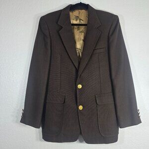 Ratner Suit Jacket Blazer Vtg Men Size 40? Button Horse Equestrian Lining Brown